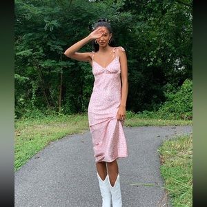 Princess Polly Veronica Midi Dress Pink